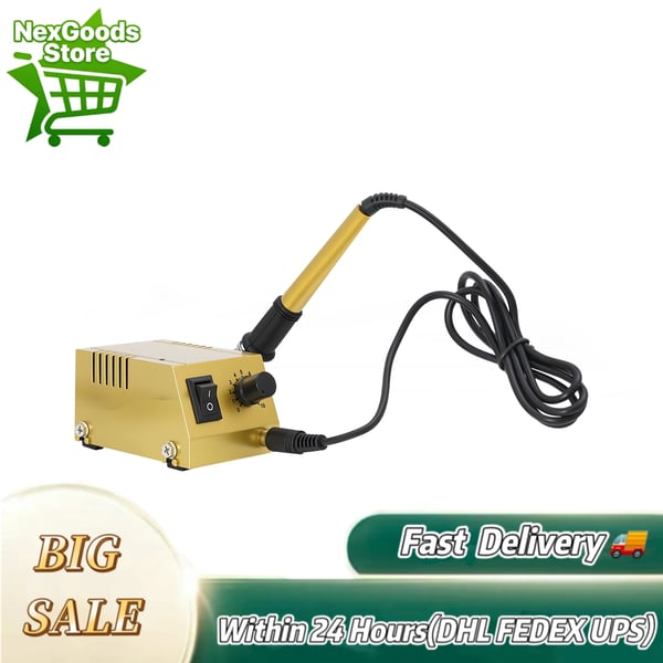 Mini Lodde Station, Justerbar Temperatur, Kompakt Design,Guld, 220V