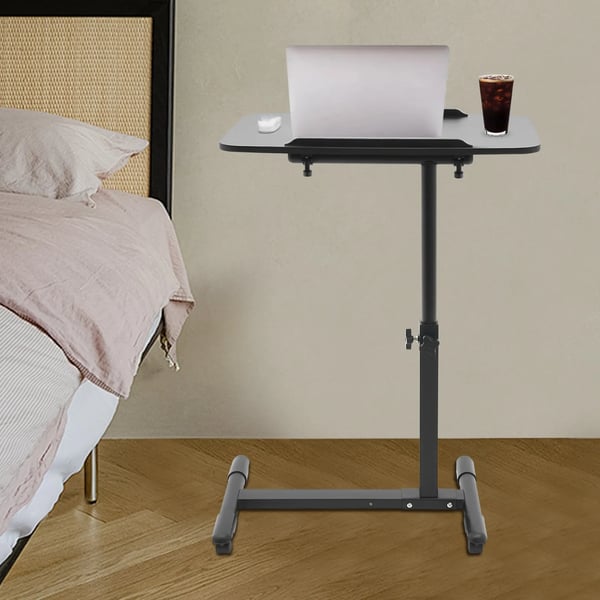 Sängbord, Justerbar Höjd, Modern Design,svart