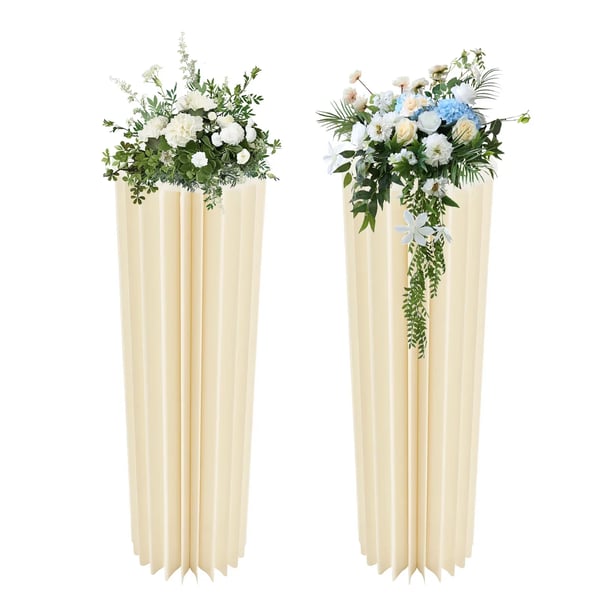 Blomsterkolonnevaser, Genanvendelige, Elegant Design,HVID
