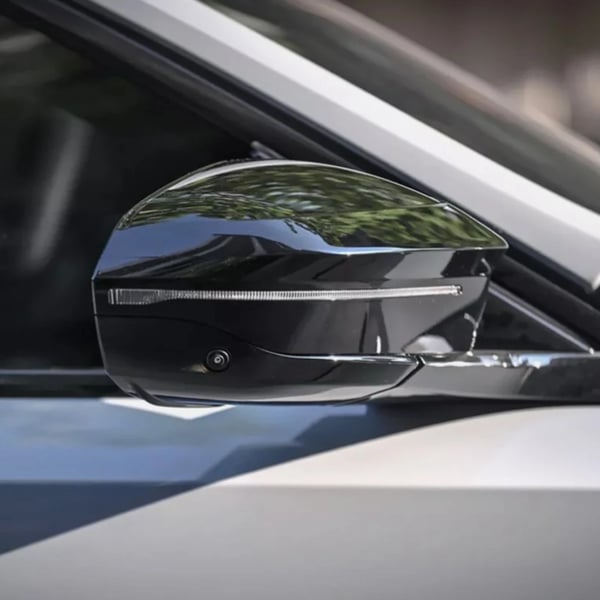 Spejlcovers, Glans Sort Finish, Passer til Luksus Elektrisk, Kompatibel med BMW Modeller G60 G68 G70, Glans Sort