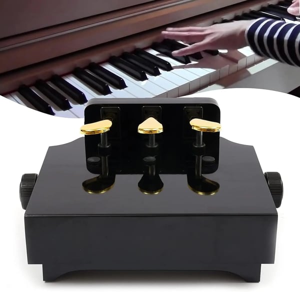 Piano Pedal Forlænger, Justerbar Højde, Holdbart Materiale,sort