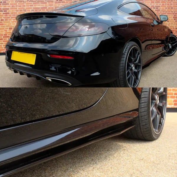 Side Skirts, AMG Styling, Holdbar ABS Konstruktion,Kulfiberlook