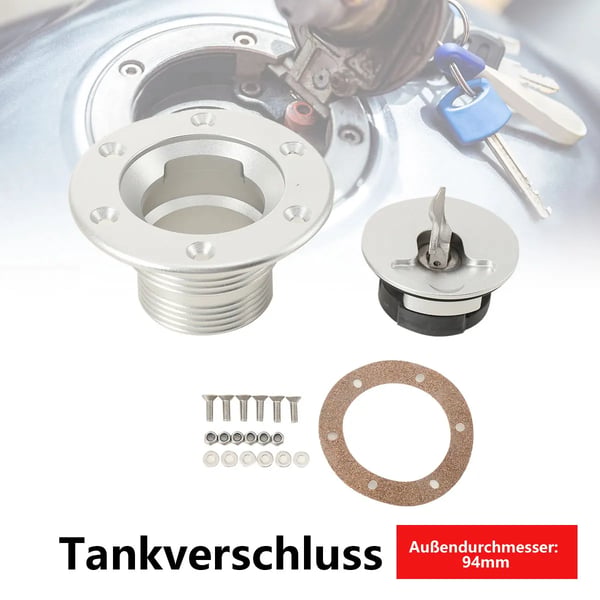 Brændstoftanklåg, Aluminiumlegering, Indvendig Diameter 45 mm, Udvendig Diameter 94 mm, Kompatibel med 6-bolts Brændstofceller, Letvægtsdesign