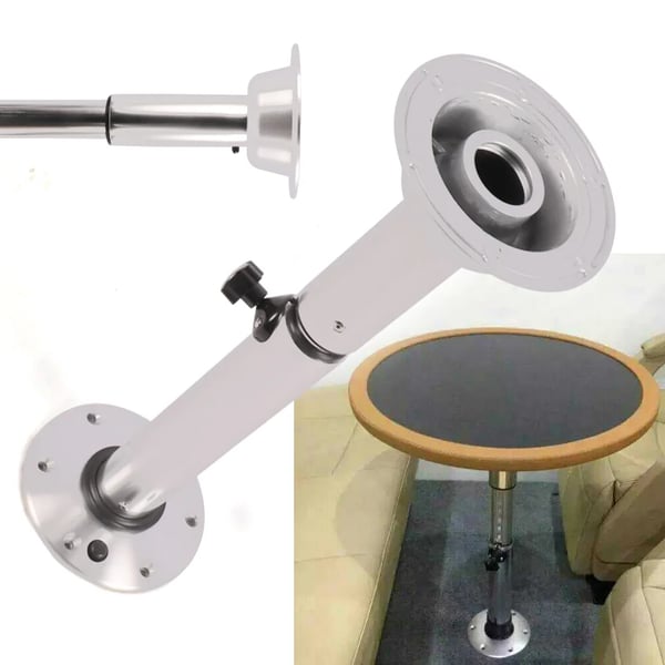 Justerbare bordben, belastningsevne 25 kg, justerbar højde 56,5 cm til 72 cm, materiale aluminium + ABS, nettovægt 2 kg, farve sølv