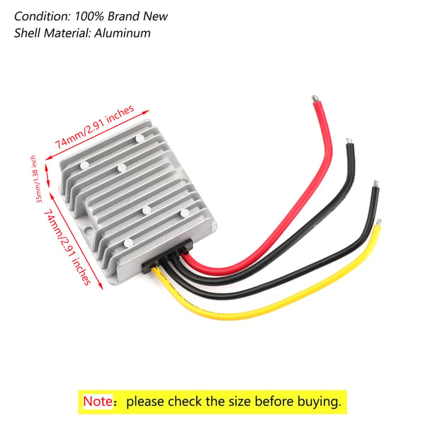 DC/DC Converter, 12V til 24V Step Up, 15A Udgang, Høj Effektivitet