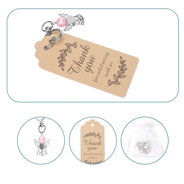 Vagthund Pendanter, Elegante Gaver, Alsidige til Fejringer,20PCS, Rosa og Hvid