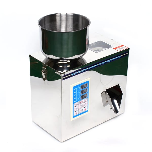 Automatisk liten granulatfyllningsmaskin, LCD digital display, högkvalitativt rostfritt stål,packmaskin