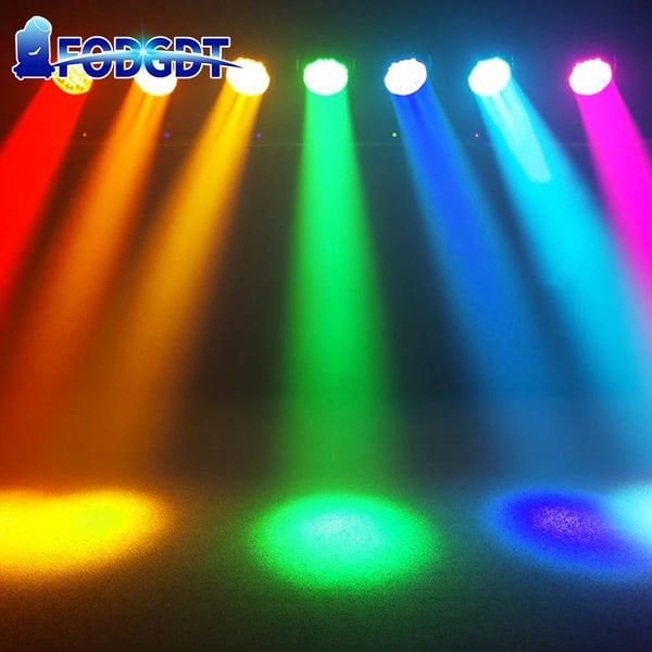 LED Scene Lys, RGBW Farveblanding, DMX Kontrolmulighed,EU stik, 1stk lys