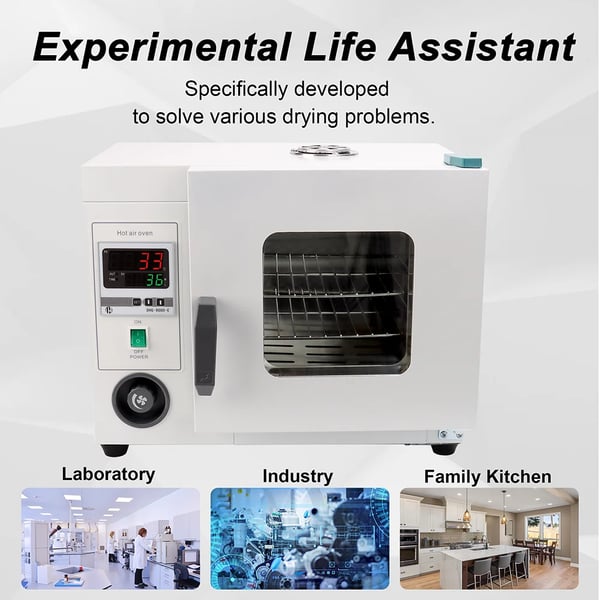 Tørringsskab, 16L kapacitet, digital temperaturkontrol, 50–300°C rækkevidde, 500W effekt, ideel til laboratoriebrug