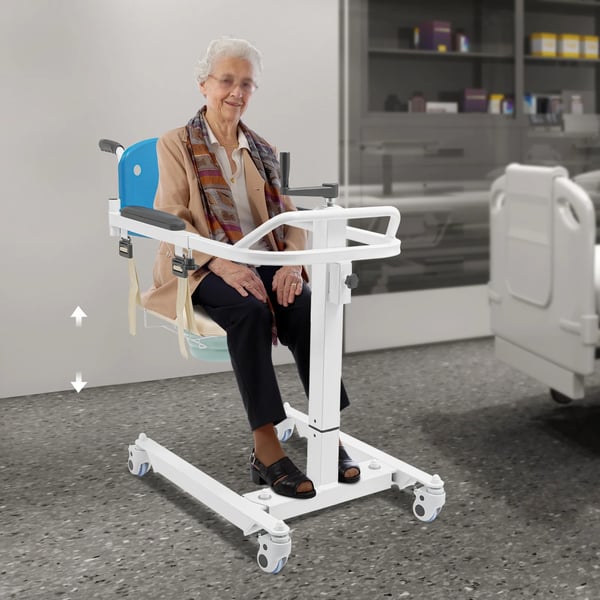 Patientløft Overførselsstol, Justerbar fra 42-77 cm, 120 kg Kapacitet, 40 x 42,4 cm