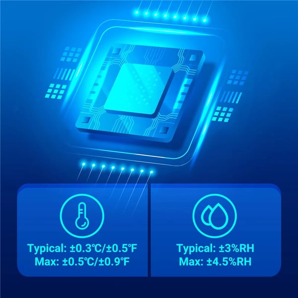 Temperatur- og fugtighedssensor, Wi-Fi-forbindelse, kompakt design,WIFI IBS-TH3