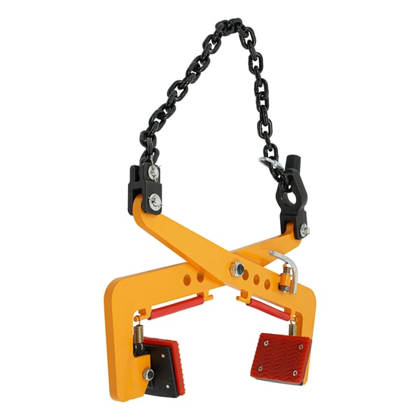 Løfteklemme, 325 kg kapacitet, saksmekanisme,300 Kg, Gul