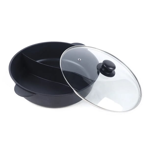 Hot Pot, 2200W Effekt, 220V Spænding, Samlet Diameter 44cm, Non-stick Belægning, Borddesign
