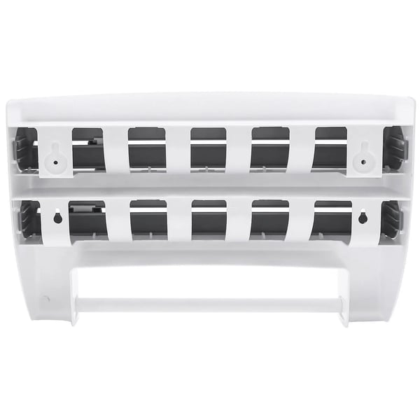 Køkkenpapirholder, ABS-materiale, vægmontering, dimensioner 39*10*24 cm, passer til håndklæder op til 11 tommer, inkluderer skæreværktøjer