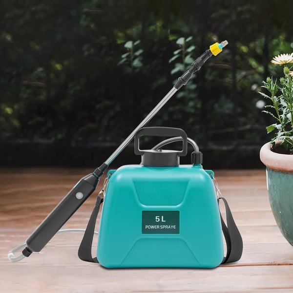 Elektrisk Have Sprøjte, 5L Kapacitet, Batteridrevet, USB Opladelig,Grøn