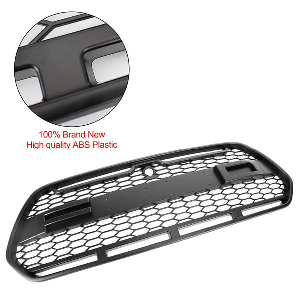 Front Bumper Gitter, ABS Plast, Passer til Ford Transit MK8 (2015-2018), Direkte Erstatning, Front Placering, Forbedret Luftstrøm