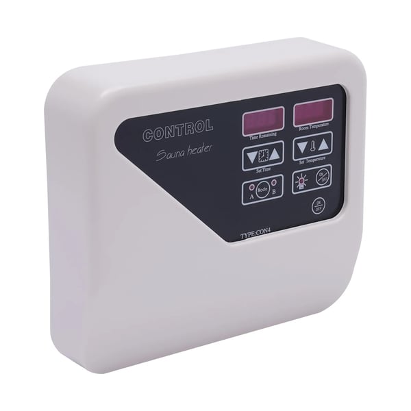 Digital Sauna Controller, Udgangseffekt 3-9KW, Arbejdsspænding 220V-240V, Temperaturinterval 40-105℃, Dimensioner 24,5x21x7,5 cm
