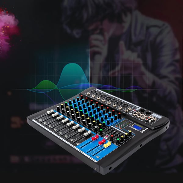 Ljudmixer, 8-kanal, Bluetooth-anslutning,svart