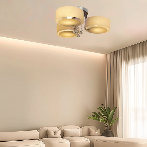 Loftlampe, Moderne Design, Fjernbetjening,HVID