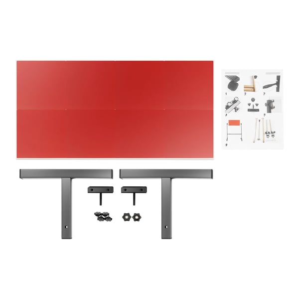 Bordtennis Rebound Board, Justerbar Vinkel, Bærbar Design,Rød