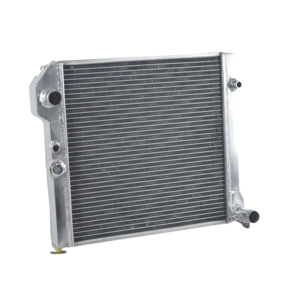 Radiator, Aluminium, Kerne Størrelse 368mm x 368mm x 40mm, Samlet Størrelse 511mm x 411mm x 115mm, Indløbsdiameter 30mm, Udløbsdiameter 30mm