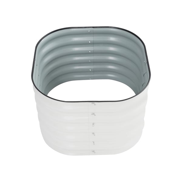 Hævet Havebed, Aluminium-zink Belagt Stål, 60 cm x 60 cm x 43 cm, Åben Bunddesign, Rustbestandig, God Planteplads