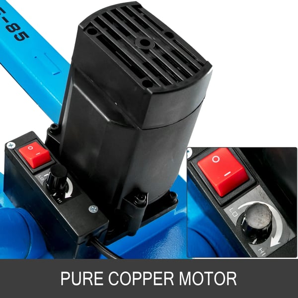 Metalbåndsav, 1000W motor, bladhastighed 40-88 MPM, cirkulært skæring @90° 3,3", rektangulært skæring @90° 3,3"x4,1", CE-certificeret