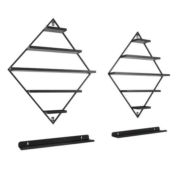 Neglelakholder, 5-niveau kapacitet, rummer 90 flasker, vægmonteret design, holdbar jernkonstruktion, moderne æstetik