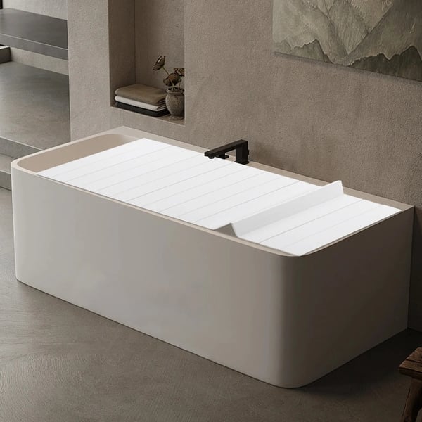 Badekar Dæksel, PVC Materiale, 170 x 70 cm Dimensioner, Maksimal Belastning 5 kg, Temperaturmodstand 80℃, Foldbart Design