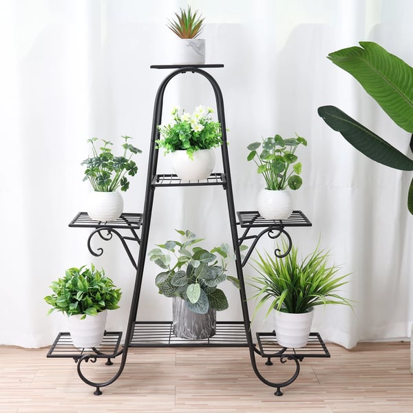 Metal Planteholder, 7 Niveauer, 20 kg Kapacitet,sort