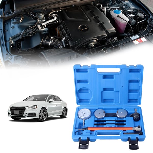 Motor Timing Kamakslås Værktøjssæt, 10 x 8 x 2 tommer, Kompatibel med Audi A1 A3, Inkluderer Krankskive Positioneringsværktøjer, Stålmateriale