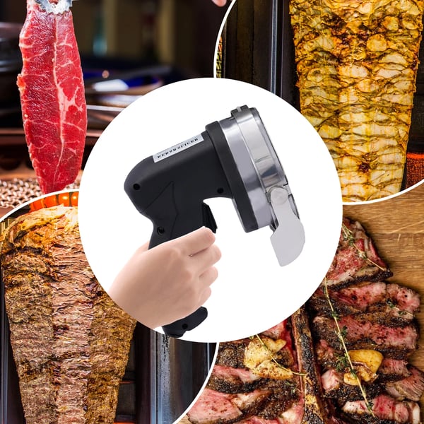 Kebab Skærer, 80W, 220V~240V, 23*16*13 cm, EU Stik Type, 1-8 mm Skæredybde