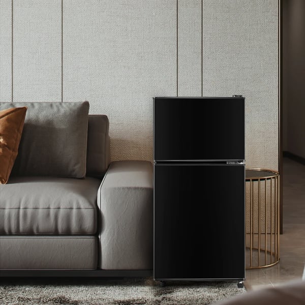 Køler-Fryser Kombination, 60 Liter Kapacitet, Energi Effektiv,Sort, EU