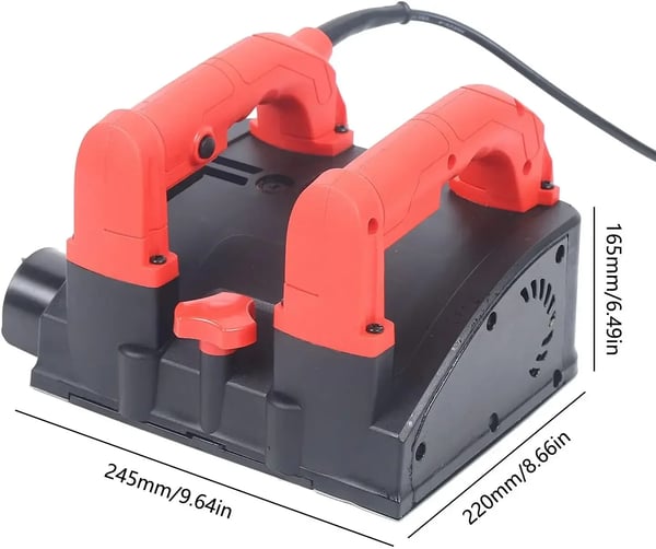 Vægfræsemaskine, 1200W Effekt, 160mm Fræsebredde, 1-4 mm Højdejustering, 3000 RPM Hastighed, 24,5 x 22 x 16,5 cm Dimensioner
