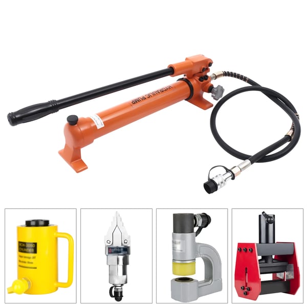 Hydraulisk Manuel Pumpe, 900cc Olievolumen, 60~70Mpa Udgiftstryk,ORANGE RØD