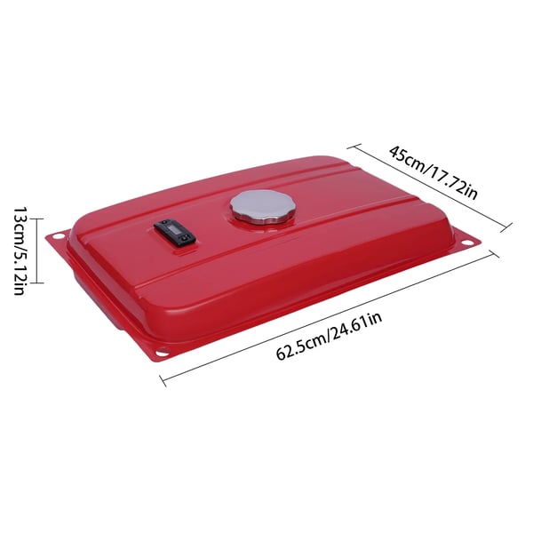 5 Gallon Generator Brændstoftank, Holdbart Koldvalset Plade, Praktisk Design,Rød