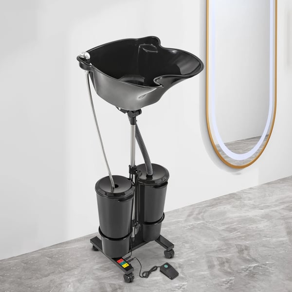 Hiustenpesuallas, Säädettävä Korkeussäätö 1.05-1.4m, Altaan Koko 48.5*37.5*30cm, Kapasiteetti 10L/2.64gal, Tehosyöttö AC 100-240V, Bruttopaino 8.15kg