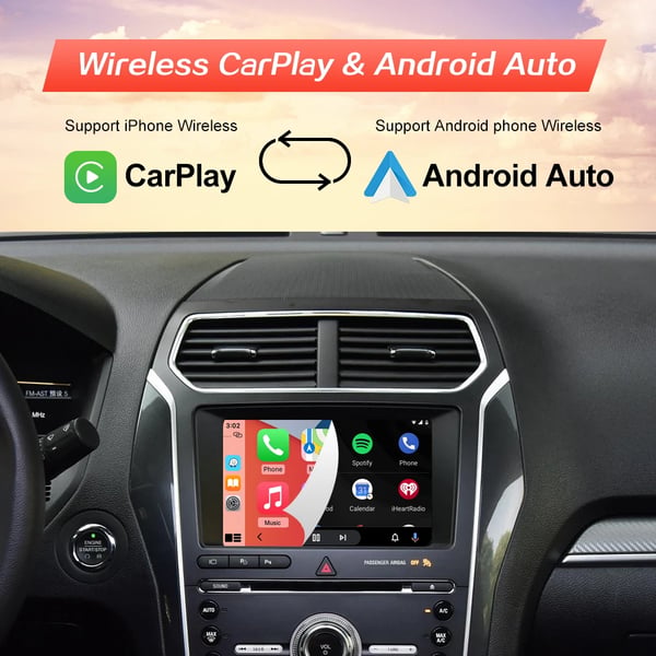 Trådlösa CarPlay, Android Auto, Mirror Link-funktioner,Sync 2-Guld