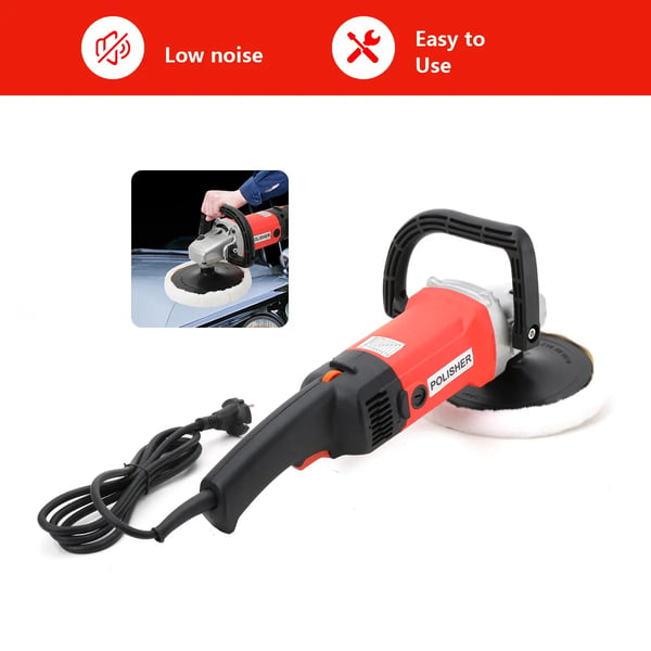 Bilpolermaskin, 1400 watt, 230V, upp till 3000 RPM, Ø180 mm skiva, 3.25 kg