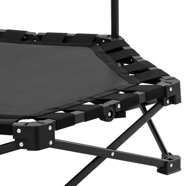 Rebounder Trampolin, Justerbart Handtag, Fällbar Design,svart