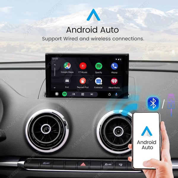Bilskærm Opgradering, Trådløs CarPlay, Android Auto Kompatibilitet,MIB