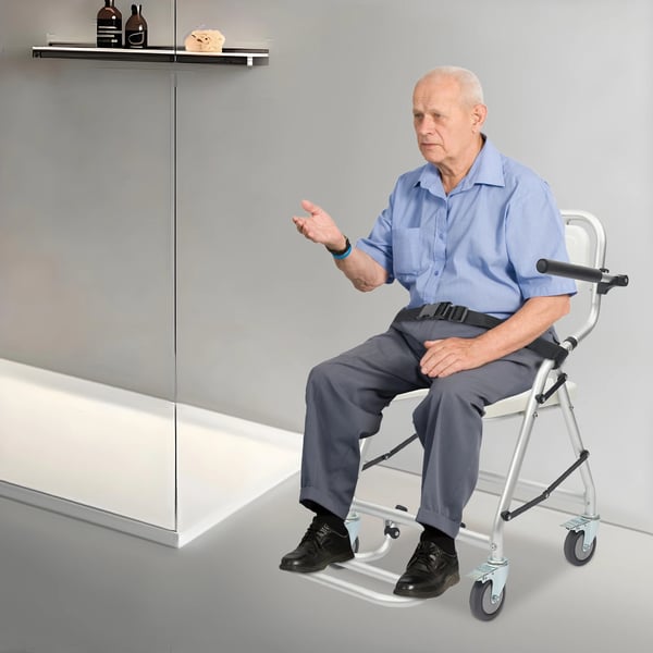 Badstol, Fällbar Design, Säkerhetsfunktioner,VIT