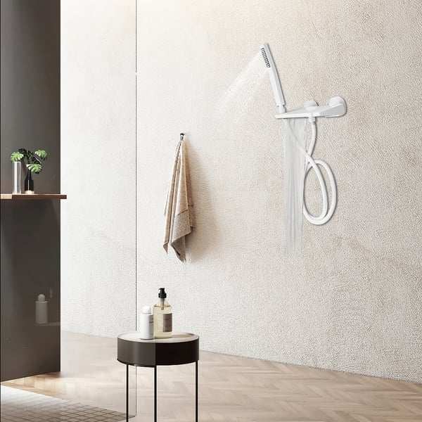Badekar Vandhane, Væghængt Design, Justerbar Temperaturkontrol,HVID