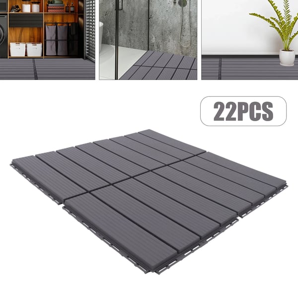 Terrassplattor, DIY sammanlänkande design, vattentåliga,Westminster Grey