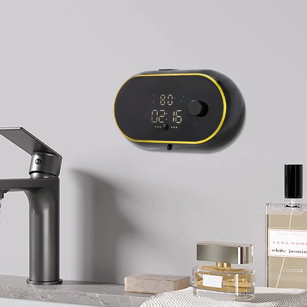 Automatisk Sæbedispenser, Berøringsfri Betjening, LCD Skærm,sort