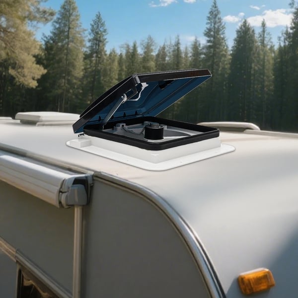 RV Ventilationsvifte, Integreret LED-lys, Vandtæt Design,HVID