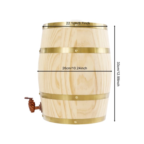 Vinfad, 10L kapacitet, vertikal design,Beige
