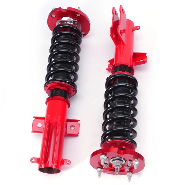 Coilovers, Justerbar Højde 1-3 tommer, 24-Trins Dæmpningssystem, Højstyrkestål, Belastningskapacitet 2000 lbs, Passer til Ford Mustang 2005-2014
