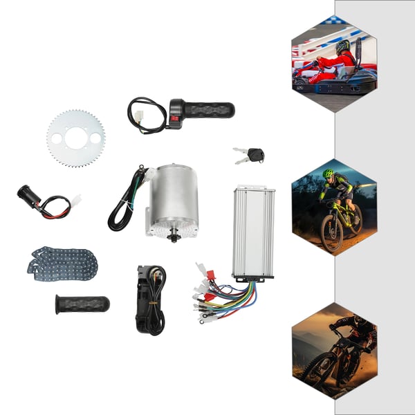 Børsteløs Motor Kit, 3000W Effekt, 48-72V Spænding, Nominelt Moment 5.4 N.m, Egnet til Elektriske Motorcykler og Cykler