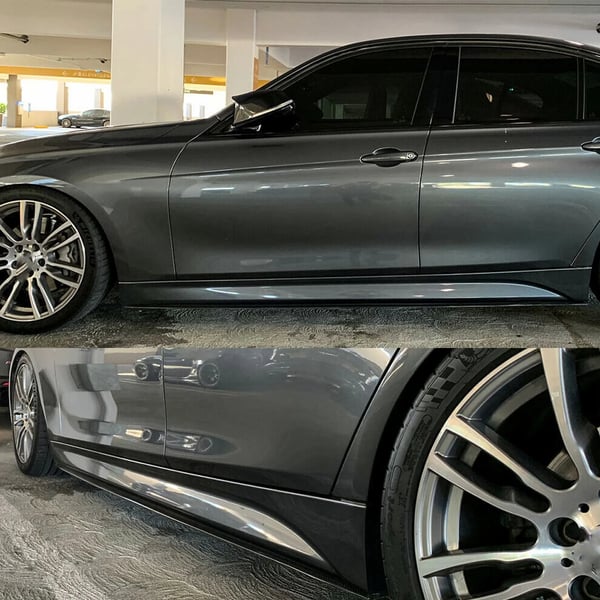Side Skirts Forlængelsespanel, ABS Plast, 82,67" x 6,69" x 4,33", BMW 3 Serie Kompatibilitet, Direkte Erstatning, 2 Stykker